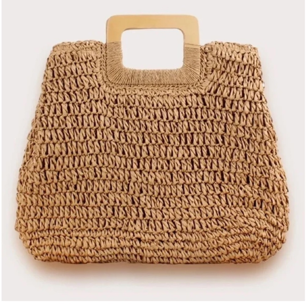 Boho straw large to handle summer bag - Picture 6 of 6